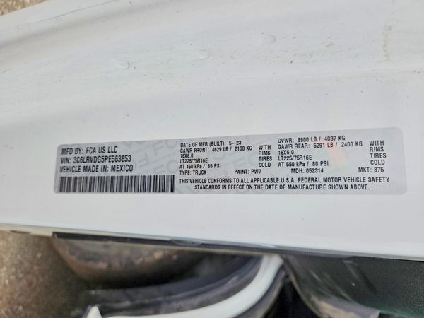 2023 RAM PROMASTER 2500 High Roof