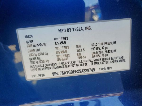 2025 TESLA MODEL Y
