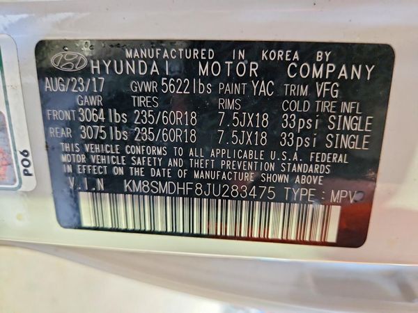 2018 HYUNDAI SANTA FE SE Base