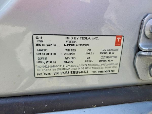 2018 TESLA MODEL S