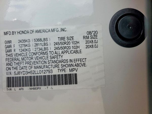2020 ACURA MDX TECH 7P