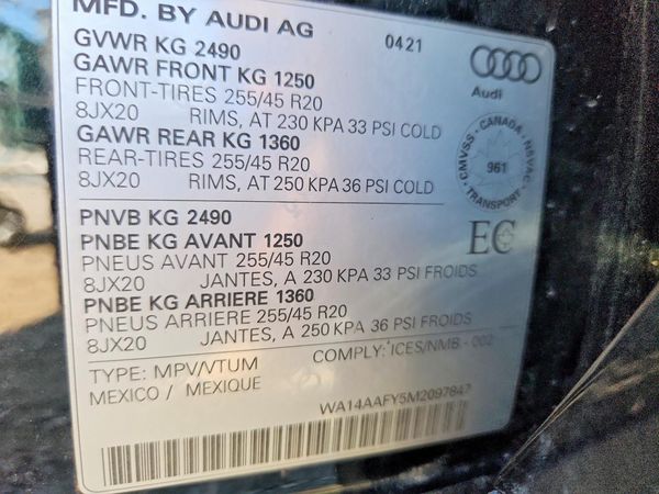 2021 AUDI Q5 quattro Premium