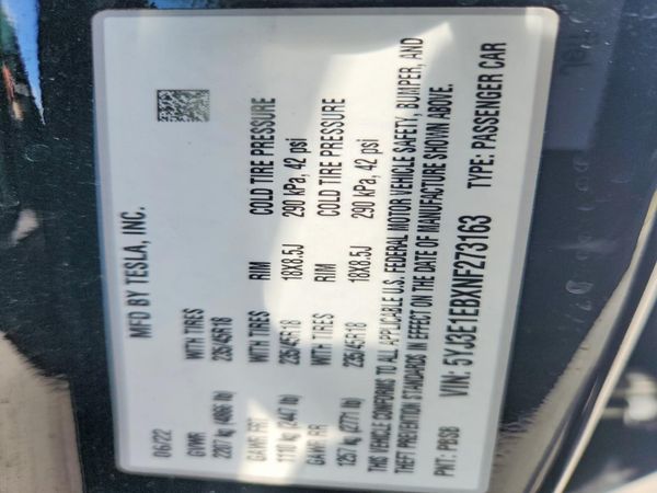 2022 TESLA MODEL 3