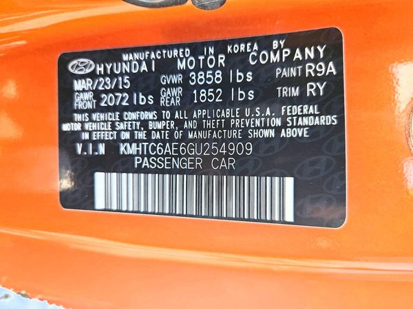 2016 HYUNDAI VELOSTER