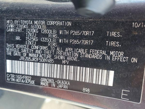 2015 TOYOTA 4RUNNER Base Grade