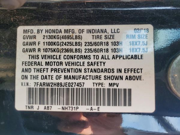 2018 HONDA CRV EX-L/EX-L Navi