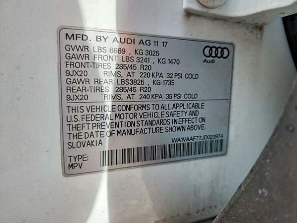 2018 AUDI Q7 quattro Prestige