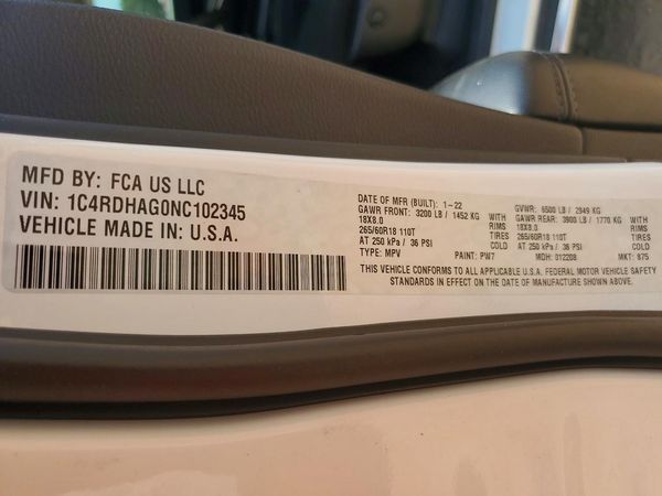 2022 DODGE DURANGO SXT RWD