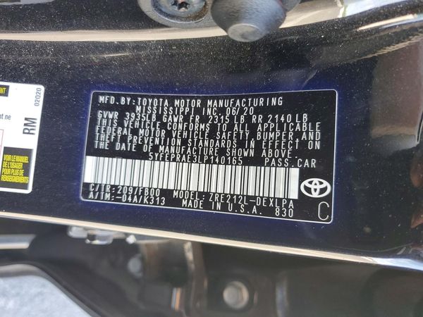 2020 TOYOTA COROLLA LE
