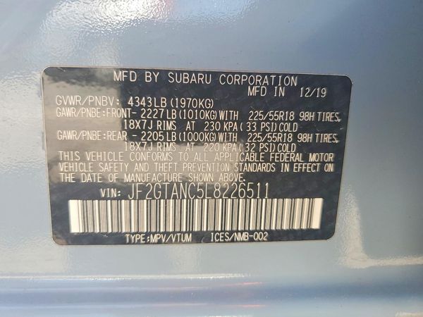 2020 SUBARU CROSSTREK