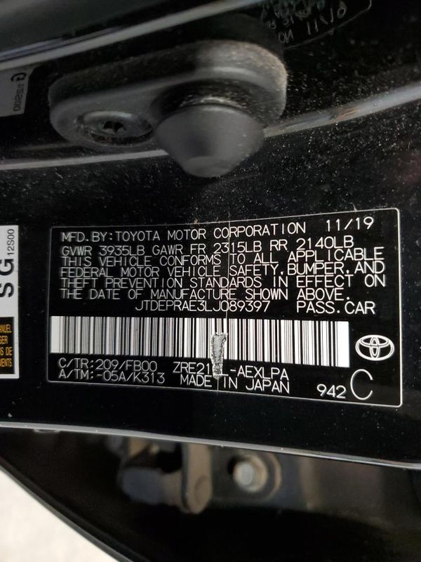 2020 TOYOTA COROLLA