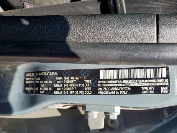 2018 JEEP RENEGADE LATITUDE 4X2