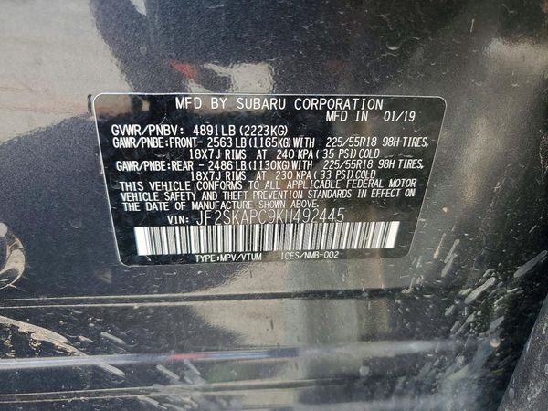 2019 SUBARU FORESTER Sport+ES+HK+SMART