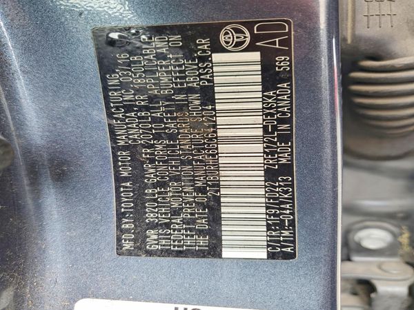 2016 TOYOTA COROLLA L/LE
