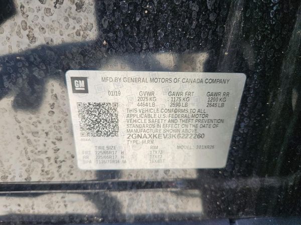 2019 CHEVROLET EQUINOX LT (1LT)