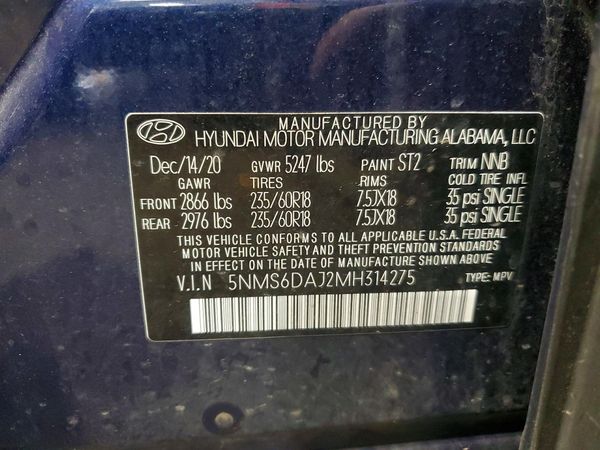 2021 HYUNDAI SANTA FE SEL w/ Convenience Pkg