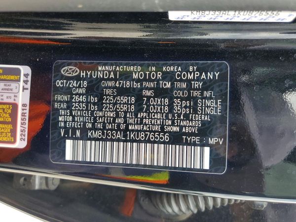 2019 HYUNDAI TUCSON