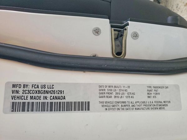 2022 DODGE CHARGER SXT RWD