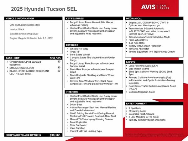 2025 HYUNDAI TUCSON SEL