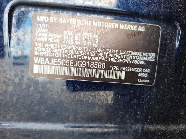 2018 BMW 5 SERIES