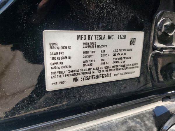 2021 TESLA MODEL S