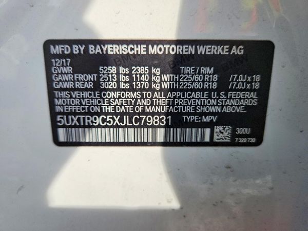 2018 BMW X3 sDrive30i
