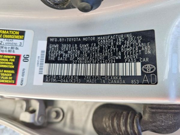 2015 TOYOTA COROLLA