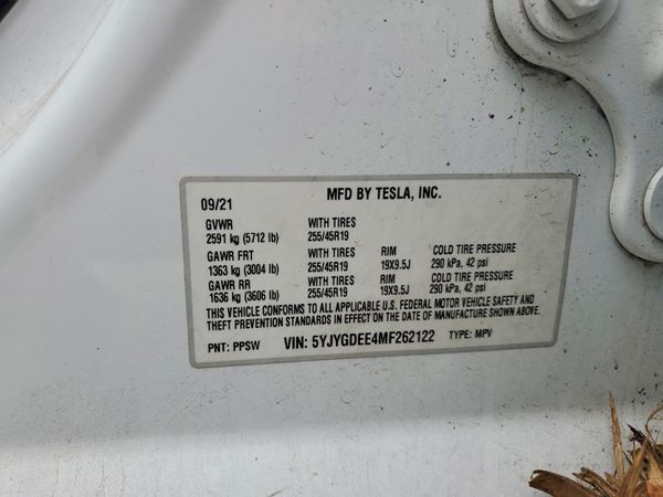 2021 TESLA MODEL Y