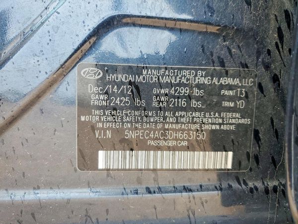 2013 HYUNDAI SONATA