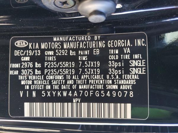 2015 KIA SORENTO TOP