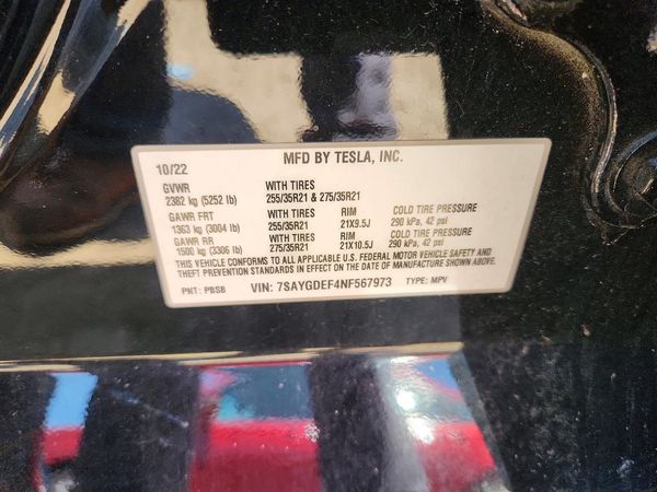 2022 TESLA MODEL Y