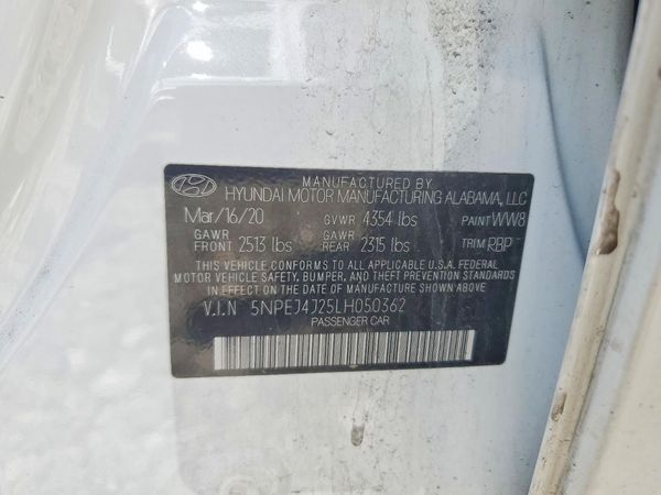 2020 HYUNDAI SONATA