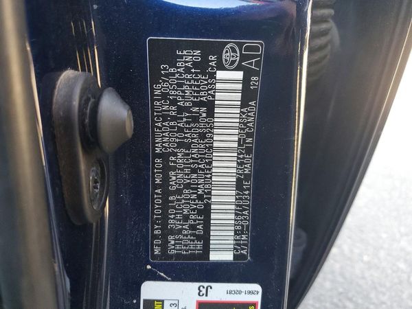 2013 TOYOTA COROLLA