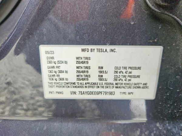 2023 TESLA MODEL Y — VINS