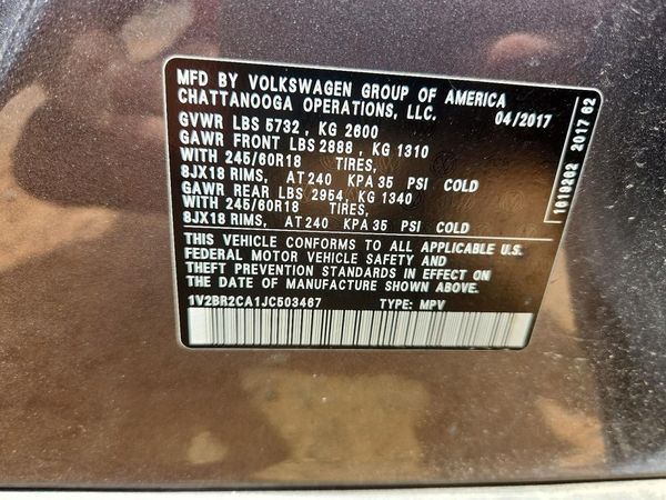 2018 VOLKSWAGEN ATLAS Launch Model