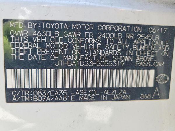 2017 LEXUS IS