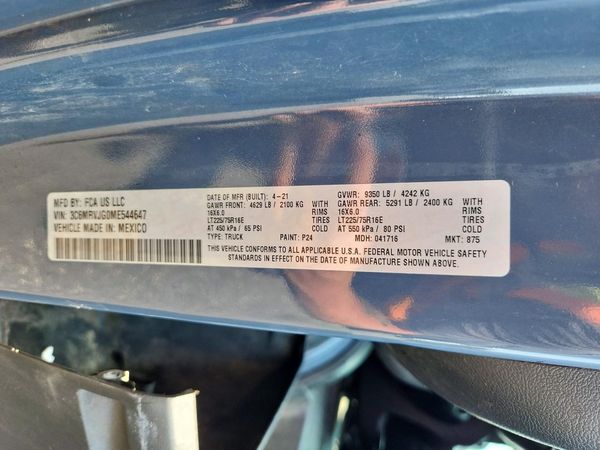 2021 RAM PROMASTER 3500