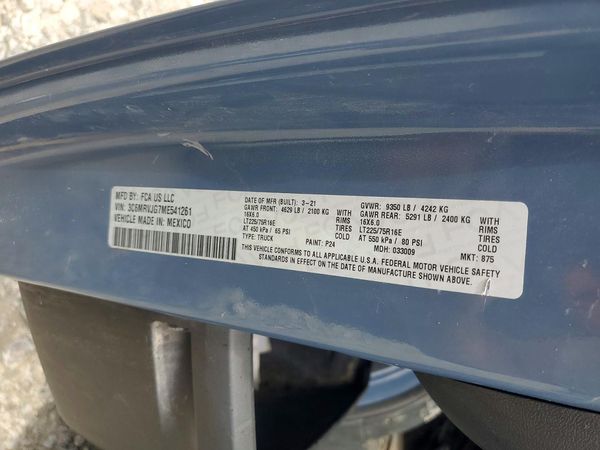 2021 RAM PROMASTER 3500 — VINS