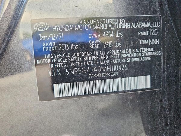2021 HYUNDAI SONATA SE