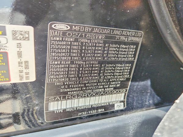 2018 LAND ROVER DISCOVERY SE