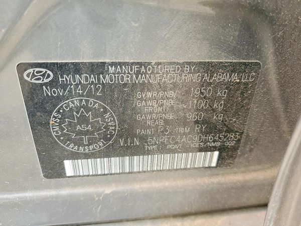 2013 HYUNDAI SONATA