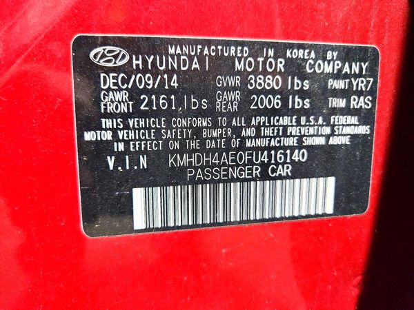 2015 HYUNDAI ELANTRA GLS(Middle)
