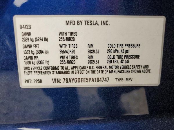 2023 TESLA MODEL Y
