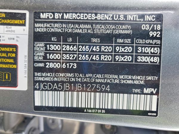 2018 MERCEDES-BENZ GLE GLE350