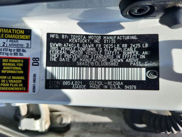 2020 LEXUS ES 350 Premium
