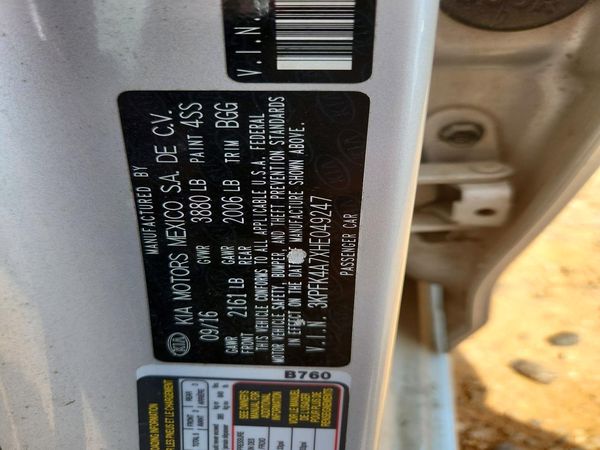 2017 KIA FORTE