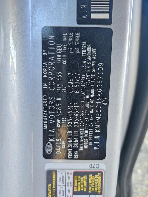 2019 KIA SEDONA LX/EX
