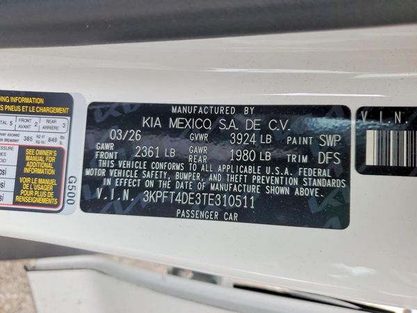 2026 KIA K4 LX, LXS
