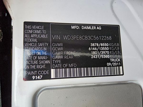 2012 MERCEDES-BENZ SPRINTER High Roof