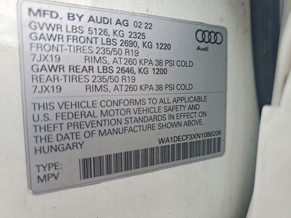 2022 AUDI Q3 S Line quattro Premium